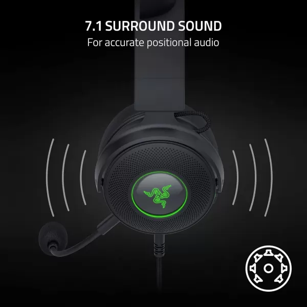 Razer Kraken Kitty V2 Pro Wired RGB Headset Interchangeable Ears Kitty Bear Bunny  Stream Reactive Lighting  Detachable HyperClear Cardioid Mic  50mm Drivers  71 Surround Sound  BlackClassic Black
