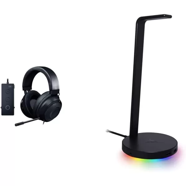 Razer Kraken Tournament Edition THX 71 Surround Sound Gaming Headset Retractable Noise Cancelling Mic  USB DAC  For PC PS4 PS5 Nintendo Switch Xbox One Xbox Series X ampamp S Mobile  BlackClassic Black