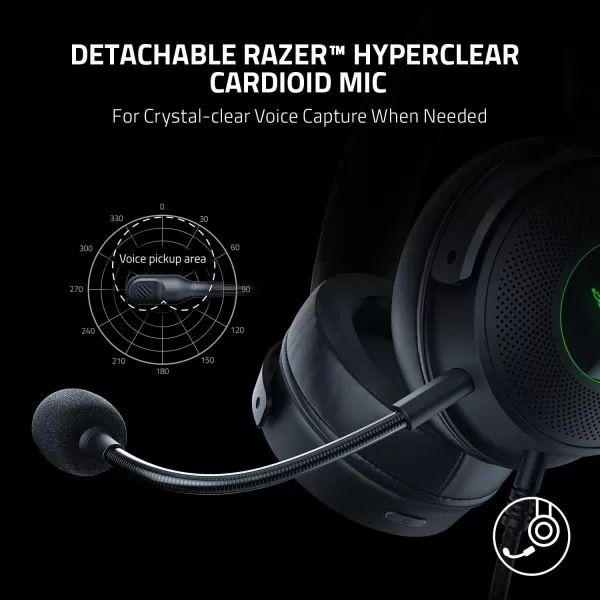 Razer Kraken V3 X Wired USB Gaming Headset 285g Lightweight Build  Triforce 40mm Drivers  HyperClear Cardioid Mic  71 Surround Sound  Chroma RGB Lighting  Fortnite EditionBlack
