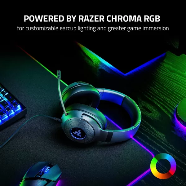 Razer Kraken V3 X Wired USB Gaming Headset 285g Lightweight Build  Triforce 40mm Drivers  HyperClear Cardioid Mic  71 Surround Sound  Chroma RGB Lighting  Fortnite EditionBlack