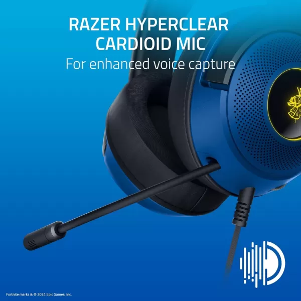 Razer Kraken V3 X Wired USB Gaming Headset 285g Lightweight Build  Triforce 40mm Drivers  HyperClear Cardioid Mic  71 Surround Sound  Chroma RGB Lighting  Fortnite EditionFortnite Edition