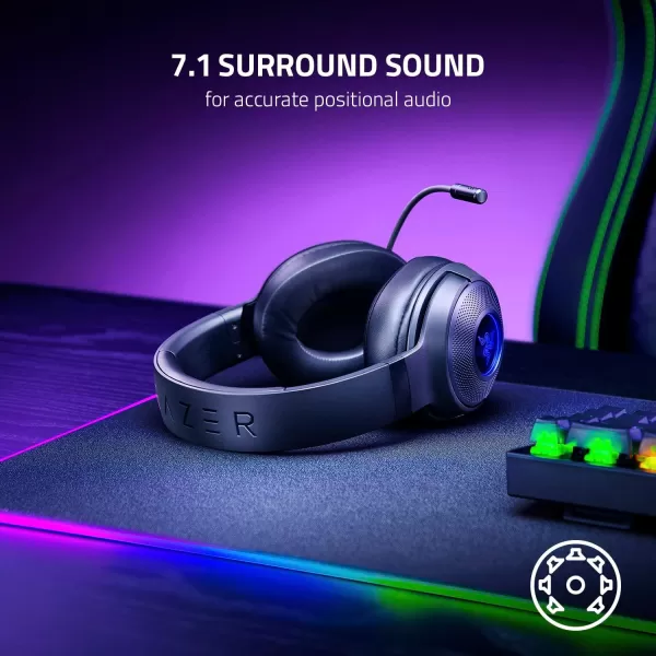 Razer Kraken V3 X Wired USB Gaming Headset 285g Lightweight Build  Triforce 40mm Drivers  HyperClear Cardioid Mic  71 Surround Sound  Chroma RGB Lighting  Fortnite EditionBlack