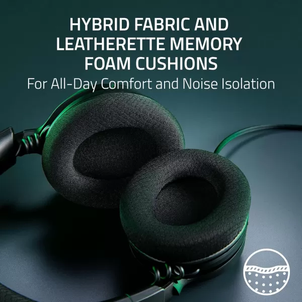 Razer Kraken V4 X Wired Gaming Headset 40 mm Drivers  Cardioid Mic  Memory Foam Cushions  Chroma RGB Lighting  Type C ampamp Type A Cable  for PC Mac PS5 Nintendo Switch Steam Deck Smartphone