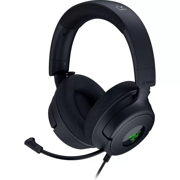 Razer Kraken V4 X Wired Gaming Headset 40 mm Drivers  Cardioid Mic  Memory Foam Cushions  Chroma RGB Lighting  Type C ampamp Type A Cable  for PC Mac PS5 Nintendo Switch Steam Deck Smartphone