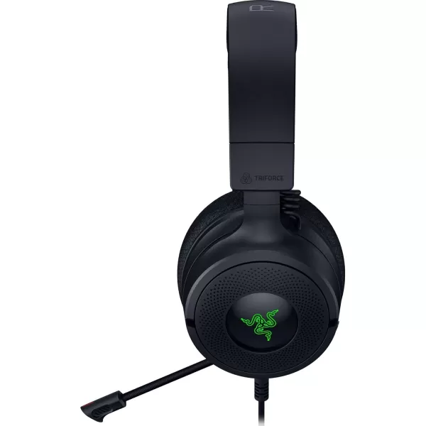 Razer Kraken V4 X Wired Gaming Headset 40 mm Drivers  Cardioid Mic  Memory Foam Cushions  Chroma RGB Lighting  Type C ampamp Type A Cable  for PC Mac PS5 Nintendo Switch Steam Deck Smartphone