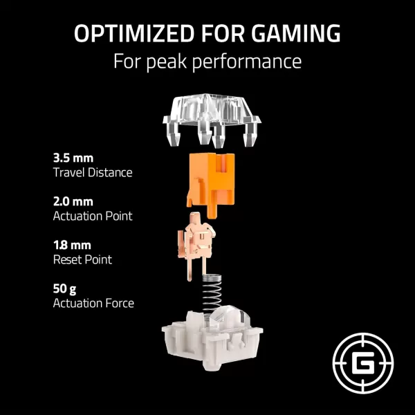 Razer Mechanical Switches Replacement Pack for Gaming Keyboard Gen3 Green Clicky Switches  19mm Actuation Point at 50g  Transparent Housing  3 Pin  BoxStyle Cross Stem  36 pcsOrange Switches  Silent Tactile