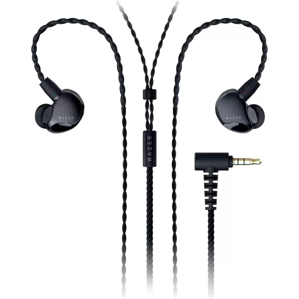 Razer Moray inEar Monitor for AllDay Streaming Clear FullRange Audio  Comfortable Fit  Low Profile Design  Sound Isolating Earbuds  Detachable OverEar Wire  Custom Ear Tips ampamp Case  Black