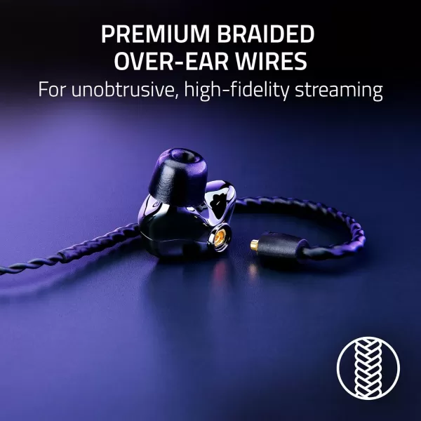Razer Moray inEar Monitor for AllDay Streaming Clear FullRange Audio  Comfortable Fit  Low Profile Design  Sound Isolating Earbuds  Detachable OverEar Wire  Custom Ear Tips ampamp Case  Black