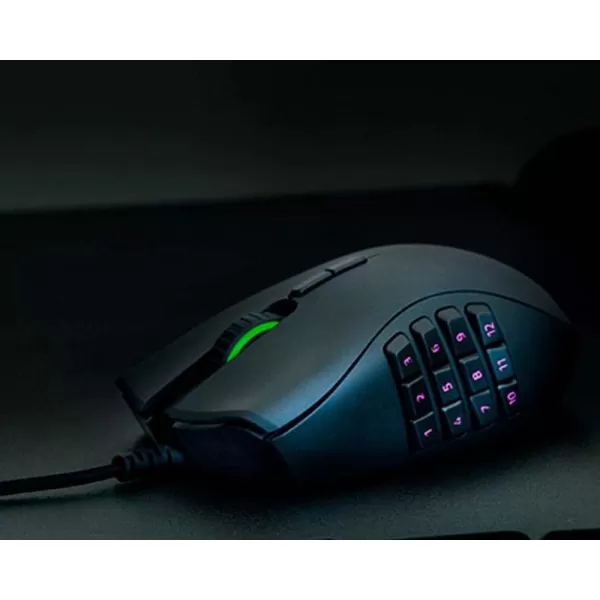 Razer Naga Trinity Gaming Mouse 16000 DPI Optical Sensor  Chroma RGB Lighting  Interchangeable Side Plate w 2 7 12 Button Configurations  Mechanical Switches