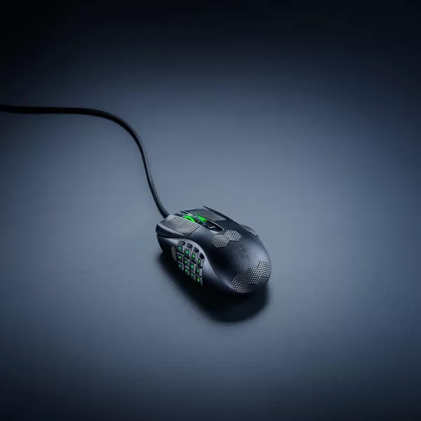 Razer Naga X Wired MMO Gaming Mouse 18K DPI Optical Sensor  2ndgen Optical Switch  Chroma RGB Lighting  16 Programmable Buttons  85g  Classic Black