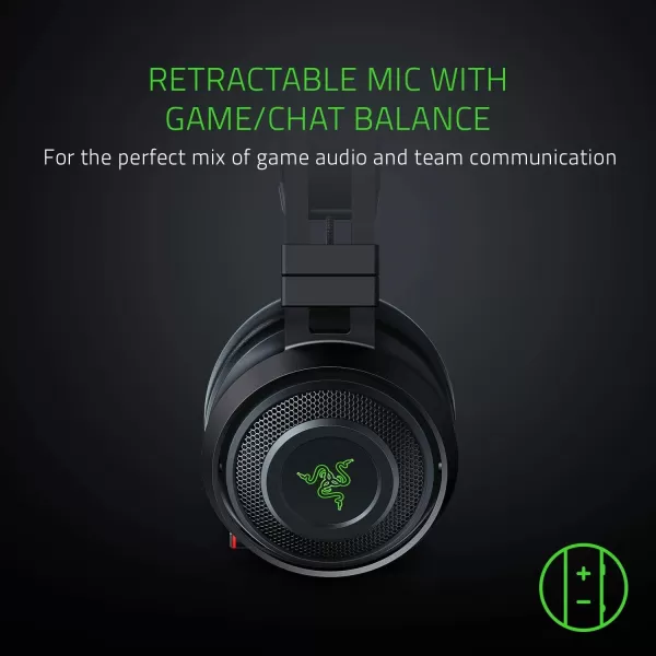 Razer Nari Ultimate Wireless 71 Surround Sound Gaming Headset HyperSense Haptic Feedback  AutoAdjust Headband  Retractable Mic  for Xbox Series X ampamp S Xbox One  BlackGreenNari Ultimate