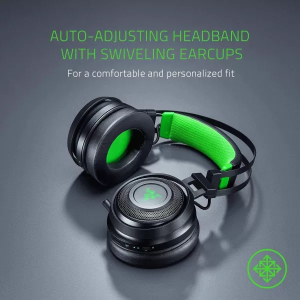 Razer Nari Ultimate Wireless 71 Surround Sound Gaming Headset HyperSense Haptic Feedback  AutoAdjust Headband  Retractable Mic  for Xbox Series X ampamp S Xbox One  BlackGreenNari Ultimate for Xbox One