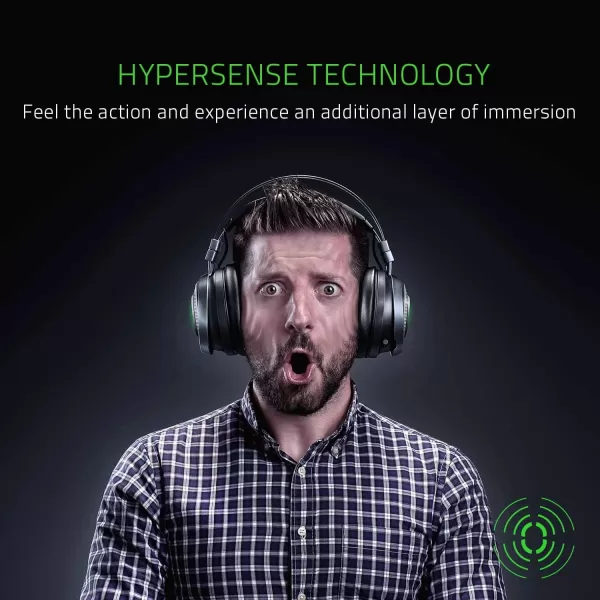 Razer Nari Ultimate Wireless 71 Surround Sound Gaming Headset HyperSense Haptic Feedback  AutoAdjust Headband  Retractable Mic  for Xbox Series X ampamp S Xbox One  BlackGreenNari Ultimate
