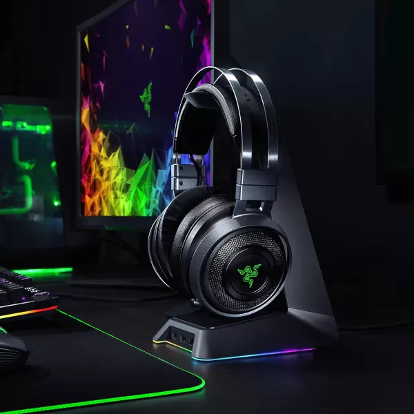 Razer Nari Ultimate Wireless 71 Surround Sound Gaming Headset HyperSense Haptic Feedback  AutoAdjust Headband  Retractable Mic  for Xbox Series X ampamp S Xbox One  BlackGreenNari Ultimate