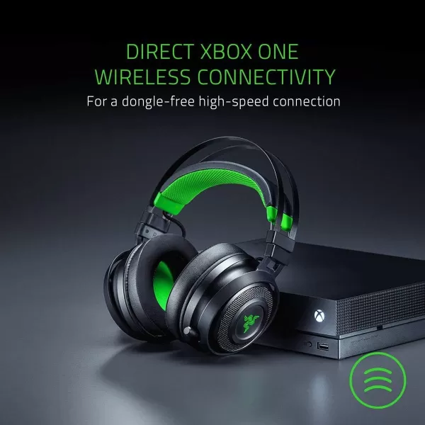 Razer Nari Ultimate Wireless 71 Surround Sound Gaming Headset HyperSense Haptic Feedback  AutoAdjust Headband  Retractable Mic  for Xbox Series X ampamp S Xbox One  BlackGreenNari Ultimate for Xbox One