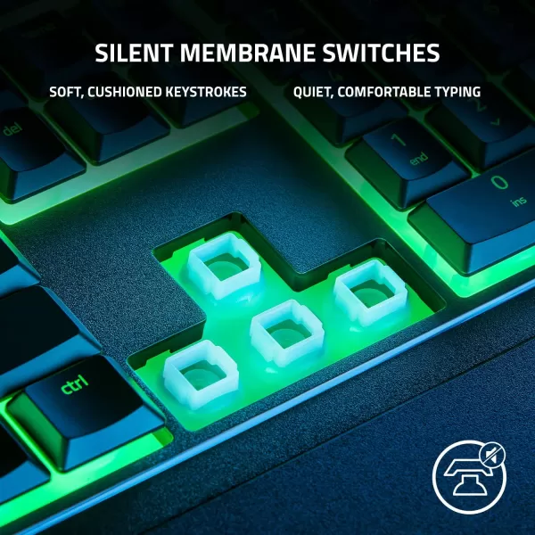 Razer Ornata V3 TKL Gaming Keyboard Low Profile Keys  Mecha Membrane Switches  UV Coated Keycaps  Backlit Media Keys  8 Zone RGB Lighting  Spill Resistant  Magnetic Wrist Wrest  Snap TapBlack