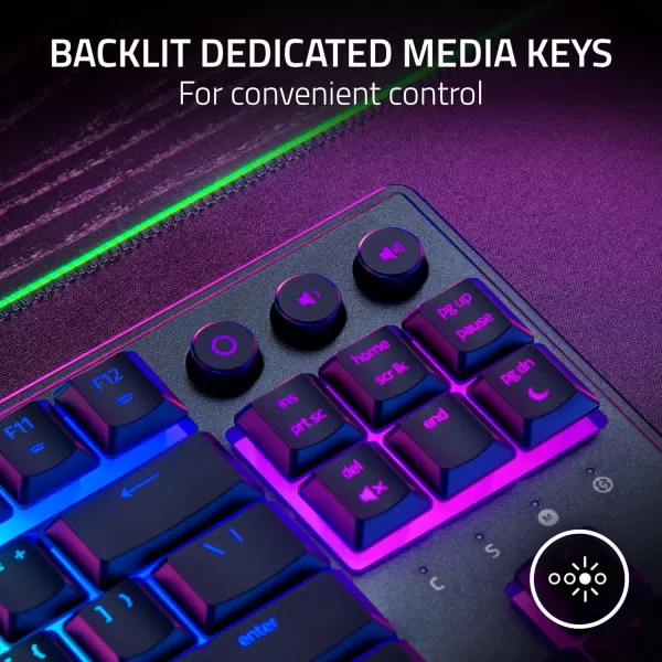 Razer Ornata V3 TKL Gaming Keyboard Low Profile Keys  Mecha Membrane Switches  UV Coated Keycaps  Backlit Media Keys  8 Zone RGB Lighting  Spill Resistant  Magnetic Wrist Wrest  Snap TapBlack