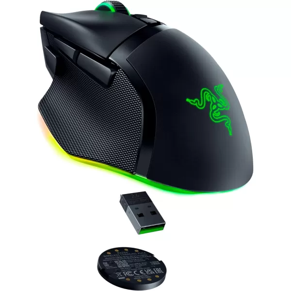 Razer Wireless Charging Puck for Basilisk V3 Pro Gaming Mouse Magnetic Wireless Charging  Compatible with Qi Charging Devices  Mouse and Mouse Dock Sold Separately