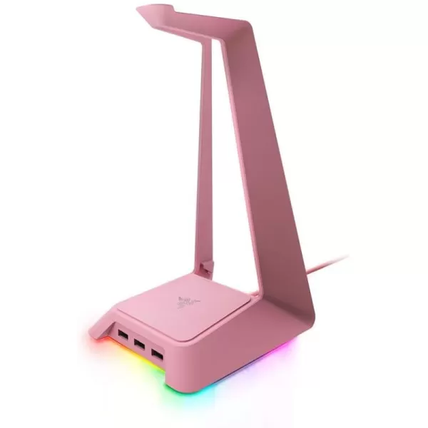Base Station V2 Chroma Headphone Headset Stand Holder Chroma RGB Lighting  Taller Stand ampamp Antislip Ledge  USB Charging Ports  AntiSlip Rubber Base  35mm Port  Builtin DAC  Quartz PinkQuartz Pink