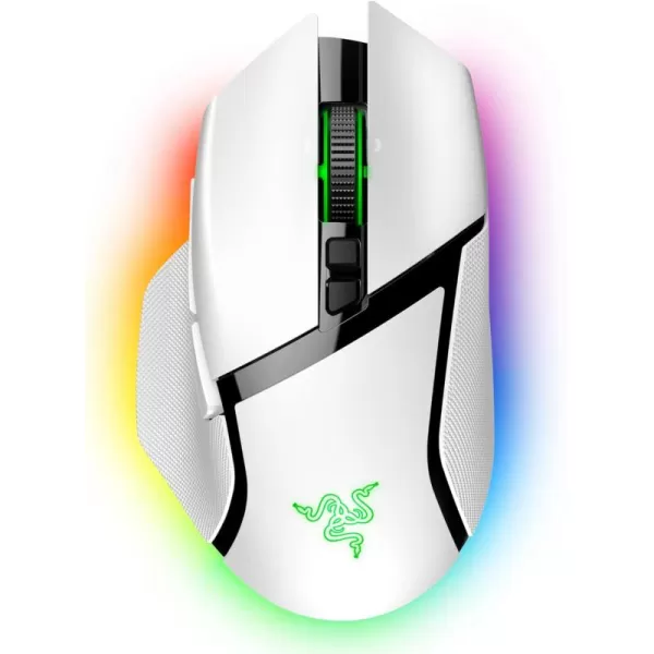 Razer Basilisk V3 Pro Customizable Wireless Gaming Mouse Fast Optical Switches Gen3  HyperScroll Tilt Wheel  Chroma RGB  11 Programmable Buttons  Focus Pro 30K Optical Sensor  WhiteWhite