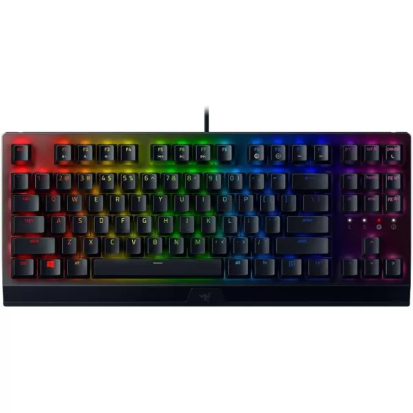 Razer BlackWidow V3 Tenkeyless TKL Mechanical Gaming Keyboard Green Mechanical Switches  Tactile ampamp Clicky  Chroma RGB Lighting  Compact Form Factor  Programmable MacrosClicky Switches