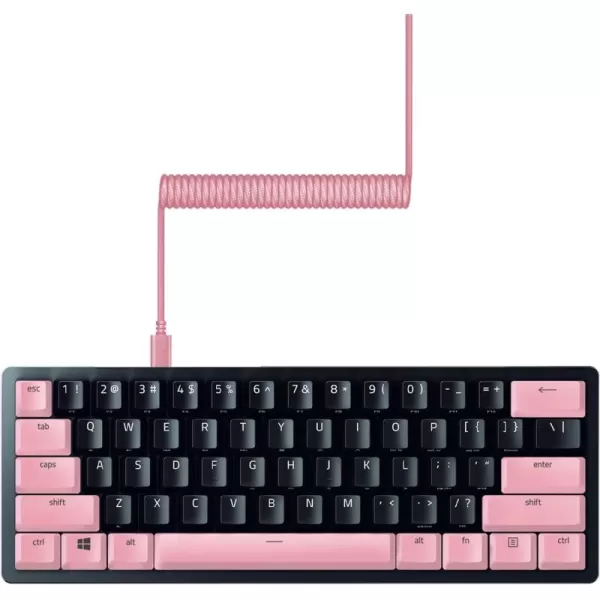 Razer Doubleshot PBT Keycap Upgrade Set for Mechanical ampamp Optical Keyboards Compatible with Standard 104105 US and UK layouts  Mercury WhiteQuartz Pink