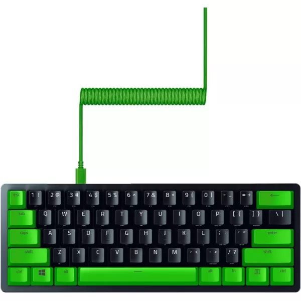 Razer Doubleshot PBT Keycap Upgrade Set for Mechanical ampamp Optical Keyboards Compatible with Standard 104105 US and UK layouts  Mercury WhiteRazer Green