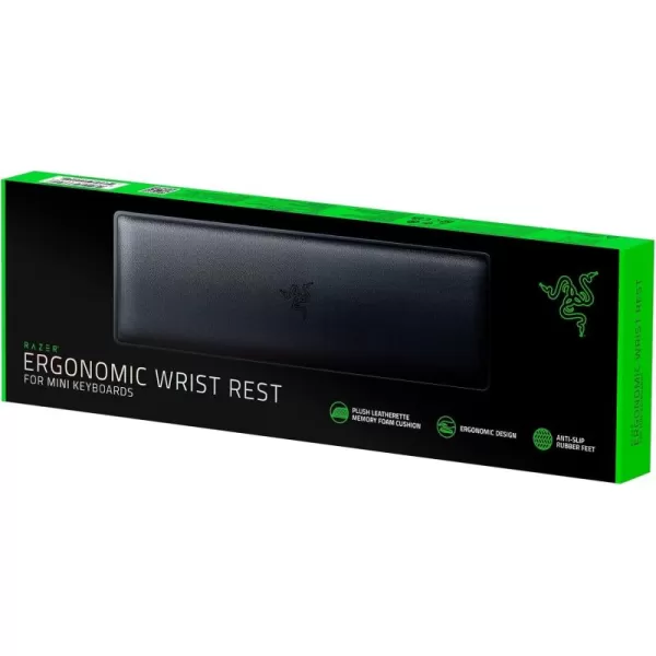 Razer Ergonomic Wrist Rest for FullSized Keyboards AntiSlip Rubber Base  Angled Incline  Classic BlackMini Keyboard