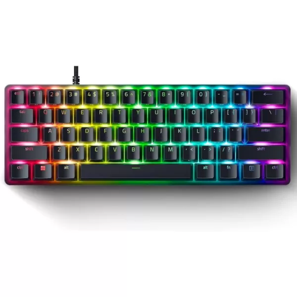 Razer Huntsman Mini 60 Gaming Keyboard Fast Keyboard Switches  Clicky Optical Switches  Chroma RGB Lighting  PBT Keycaps  Onboard Memory  Snap Tap  BlackClassic Black