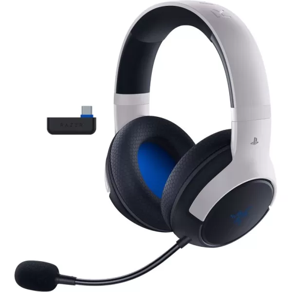 Razer Kaira Wireless Gaming Headset for Xbox Series XS Xbox One Triforce Titanium 50mm Drivers  Cardioid Mic  Breathable Memory Foam Ear Cushions  EQ Pairing Button  Windows Sonic  BlackWhiteBlack