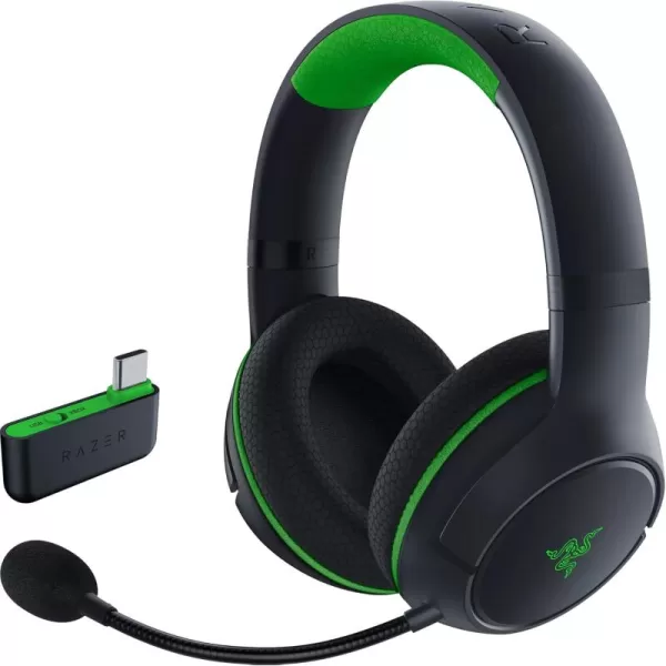 Razer Kaira Wireless Gaming Headset for Xbox Series XS Xbox One Triforce Titanium 50mm Drivers  Cardioid Mic  Breathable Memory Foam Ear Cushions  EQ Pairing Button  Windows Sonic  BlackBlack