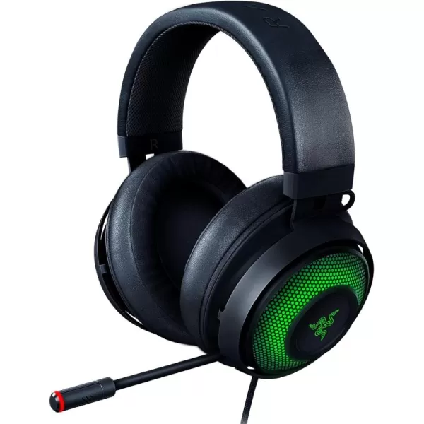 Razer Kraken Ultimate  USB Gaming Headset Gaming Headphones for PC PS4 and Switch Dock with Surround Sound ANC Microphone and RGB ChromaClassic Black