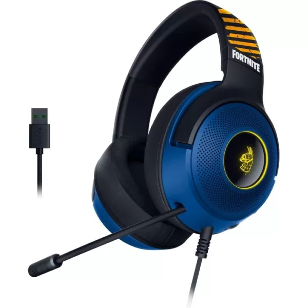 Razer Kraken V3 X Wired USB Gaming Headset 285g Lightweight Build  Triforce 40mm Drivers  HyperClear Cardioid Mic  71 Surround Sound  Chroma RGB Lighting  Fortnite EditionFortnite Edition