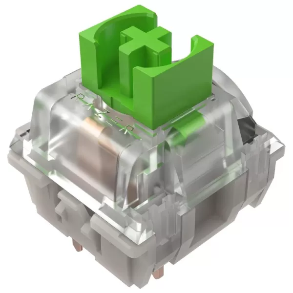 Razer Mechanical Switches Replacement Pack for Gaming Keyboard Gen3 Green Clicky Switches  19mm Actuation Point at 50g  Transparent Housing  3 Pin  BoxStyle Cross Stem  36 pcsGreen Switches  Clicky Tactile