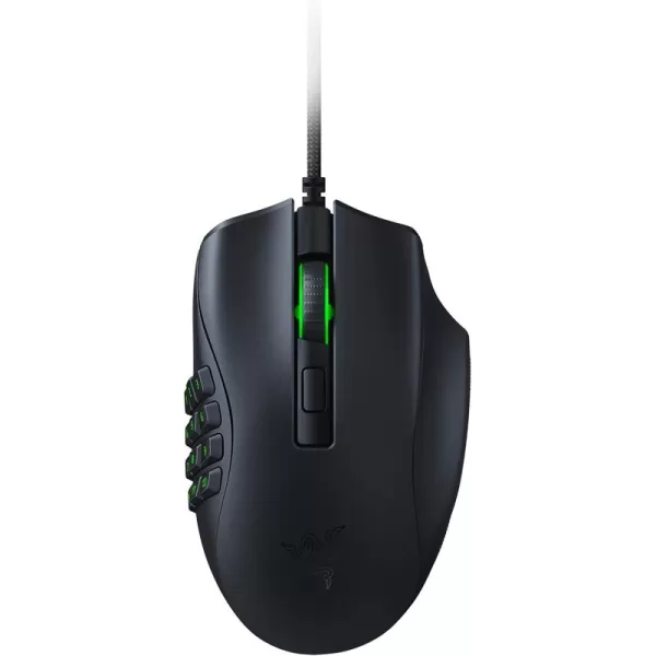 Razer Naga X Wired MMO Gaming Mouse 18K DPI Optical Sensor  2ndgen Optical Switch  Chroma RGB Lighting  16 Programmable Buttons  85g  Classic Black