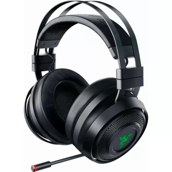 Razer Nari Wireless 71 Surround Sound Gaming Headset THX Audio AutoAdjust Headband ampamp Swivel Cups Chroma RGB Retractable Mic For PC PS4 PS5 Black