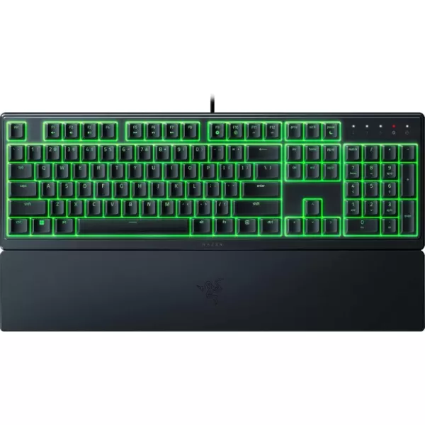 Razer Ornata V3 TKL Gaming Keyboard Low Profile Keys  Mecha Membrane Switches  UV Coated Keycaps  Backlit Media Keys  8 Zone RGB Lighting  Spill Resistant  Magnetic Wrist Wrest  Snap TapBlack