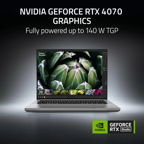 Razer Blade 14 Gaming Laptop AMD Ryzen 9 7940HS CPU  NVIDIA GeForce RTX 4070 GPU  14quot 1610 QHD 240Hz 32GB DDR5 RAM  1TB SSD  Windows 11  Vapor Chamber Cooling  Chroma RGB  MercuryRyzen 9 8945HS