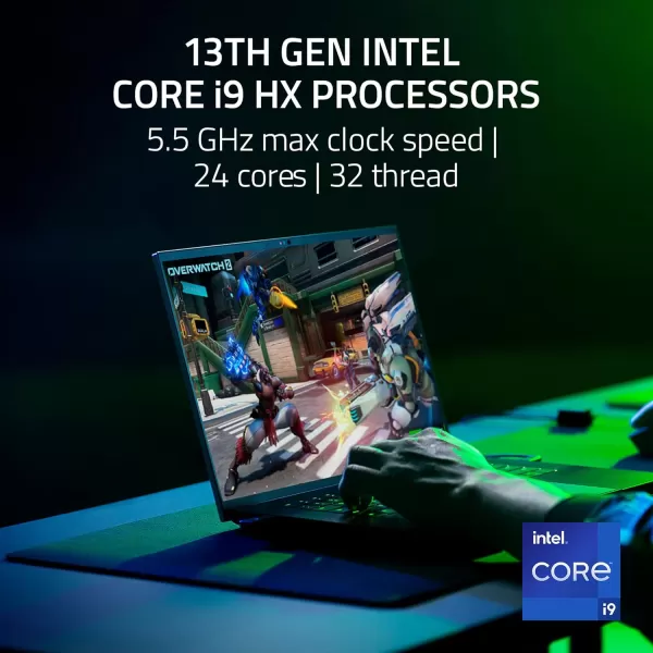 Razer Blade 16 Gaming Laptop NVIDIA GeForce RTX 408013th Gen Intel 24Core i9 HX CPU  16quot Dual Mode Mini LED 4K UHD 120Hz ampamp FHD 240Hz  32GB RAM  1TB SSD  Windows 11  Chroma RGB  MercuryClassic Black
