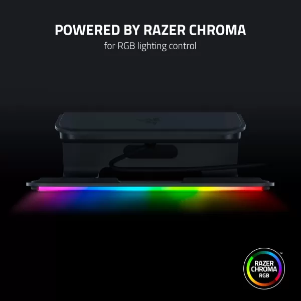Razer Laptop Stand Chroma V2 USB C Hub with 4K HDMI 2 USB 31 PD 100W  Ergonomic Design  Anodized Aluminum Construction  Customizable Chroma RGB Lighting  Matte BlackChroma V2