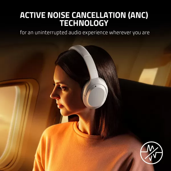 Razer Opus X Wireless Low Latency Headset Active Noise Cancellation ANC  Bluetooth 5060ms Low Latency  CustomedTuned 40mm Drivers  Builtin Microphones  MercuryRazer Green