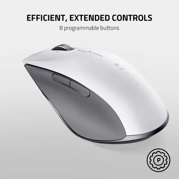 Razer Pro Click Humanscale Wireless Mouse Ergonomic Form Factor  5G Advanced Optical Sensor  MultiHost Connectivity  8 Programmable Buttons  Extended Battery Life of up to 400 Hours