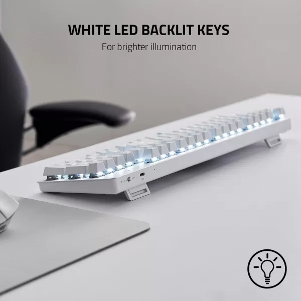 Razer Pro Type Wireless Mechanical Productivity Keyboard Orange Mechanical Switches  Fully Programmable Keys  Bluetooth and Wireless Connectivity  Durable for Up to 80 Million KeystrokesKeyboard