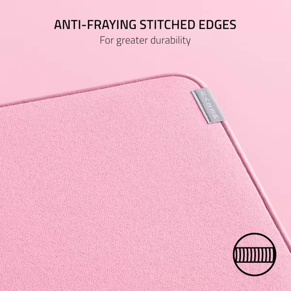 Razer Strider Hybrid Mouse Mat with a Soft Base ampamp Smooth Glide Firm Gliding Surface  AntiSlip Base  Rollable ampamp Portable  AntiFraying Stitched Edges  WaterResistant  Large  Quartz PinkQuartz Pink