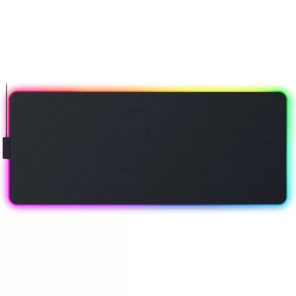 Razer Strider Hybrid Mouse Mat with a Soft Base ampamp Smooth Glide Firm Gliding Surface  AntiSlip Base  Rollable ampamp Portable  AntiFraying Stitched Edges  WaterResistant  Large  Quartz PinkChroma