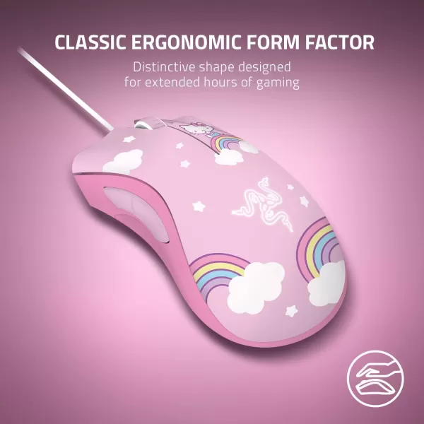 Razer DeathAdder Essential  Goliathus Medium Bundle 6400 DPI Optical Sensor  5 Programmable Buttons  Mechanical Switches  Smooth Gaming Mat  AntiSlip Rubber Base  Hello Kitty ampamp Friends Edition