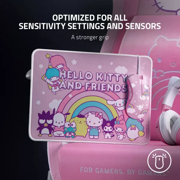 Razer DeathAdder Essential  Goliathus Medium Bundle 6400 DPI Optical Sensor  5 Programmable Buttons  Mechanical Switches  Smooth Gaming Mat  AntiSlip Rubber Base  Hello Kitty ampamp Friends Edition