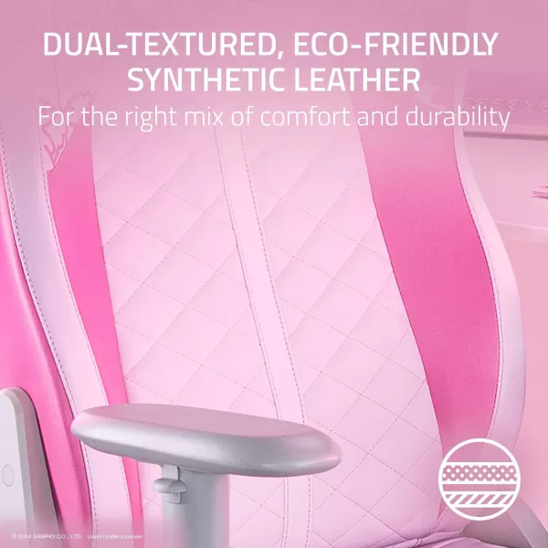 Razer Enki X Essential Gaming Chair AllDay Comfort  Builtin Lumbar Arch  Optimized Cushion Density  DualTextured Synthetic Leather  Adjustable 152degree Recline  Hello Kitty ampamp Friends