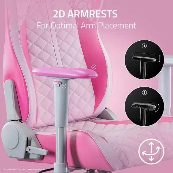 Razer Enki X Essential Gaming Chair AllDay Comfort  Builtin Lumbar Arch  Optimized Cushion Density  DualTextured Synthetic Leather  Adjustable 152degree Recline  Hello Kitty ampamp Friends