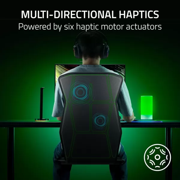 Razer Freyja HD Haptic Gaming Chair Cushion MultiDirectional Haptics  Haptic EQ Customization via Synapse  HyperSpeed Wireless ampamp Bluetooth  Adjustable Strap for Universal Fit